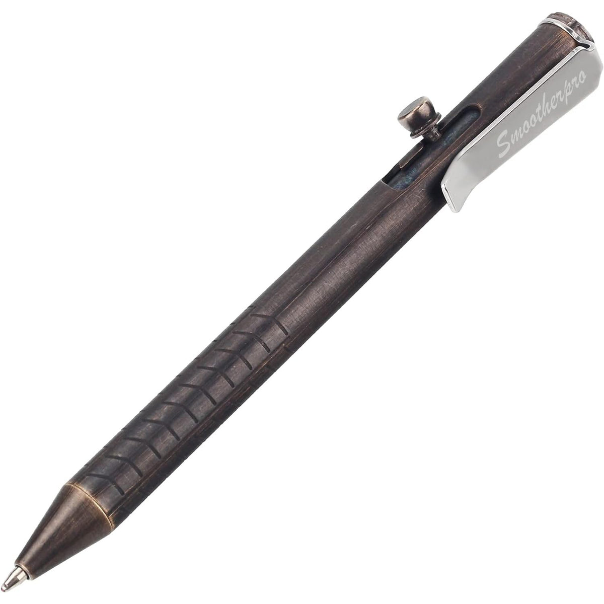 SMOOTHERPRO Solid Brass Bolt Action Pen，Compatible with Parker Refill