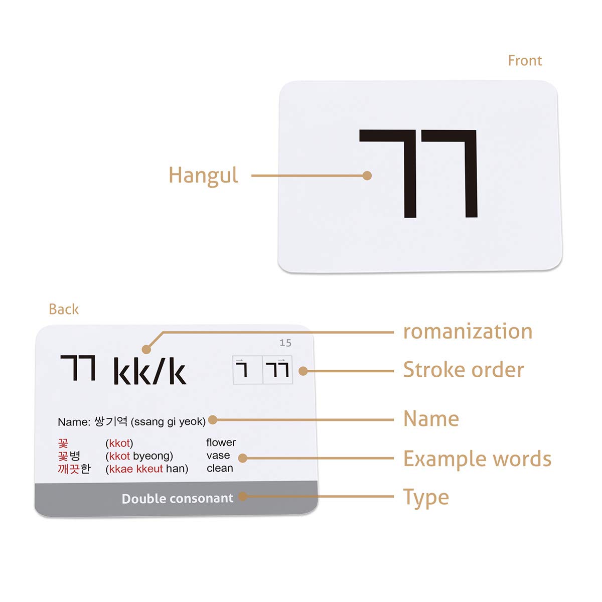 CARDDIA | Korean Alphabet - Hangul Flashcards | Learn All Consonants & Vowels | Perfect for