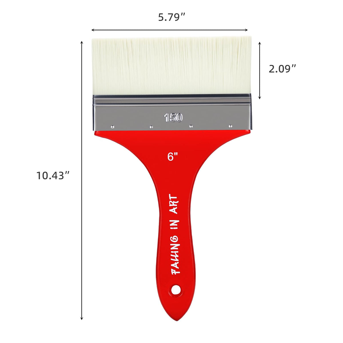 Falling in Art Large 6 Inch Flat Paddle Paint Brush