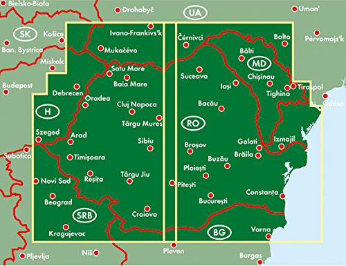 Romania - Moldova, road map 1:500,000