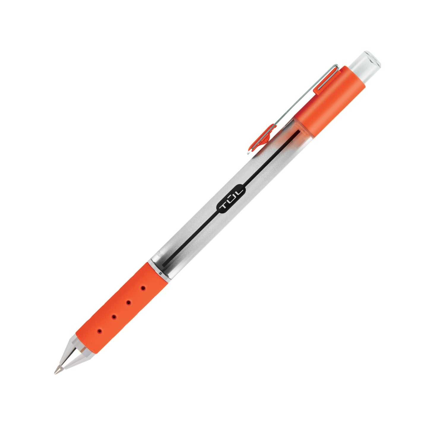 TUL Retractable Gel Pens, Bullet Point, 0.7 mm, Gray Barrel, Assorted Standard Ink Colors, Pack Of 8