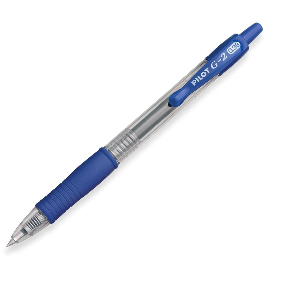 Pilot G2 Gel Ink Roller Ball Pen, Blue Ultra Fine Point, 5-COUNT (31322)
