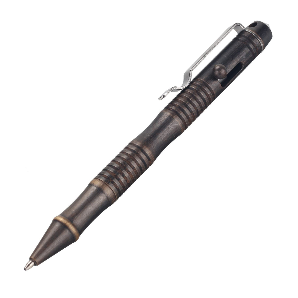 SMOOTHERPRO Solid Brass Bolt Action Pen，Compatible with Parker，Retro Black