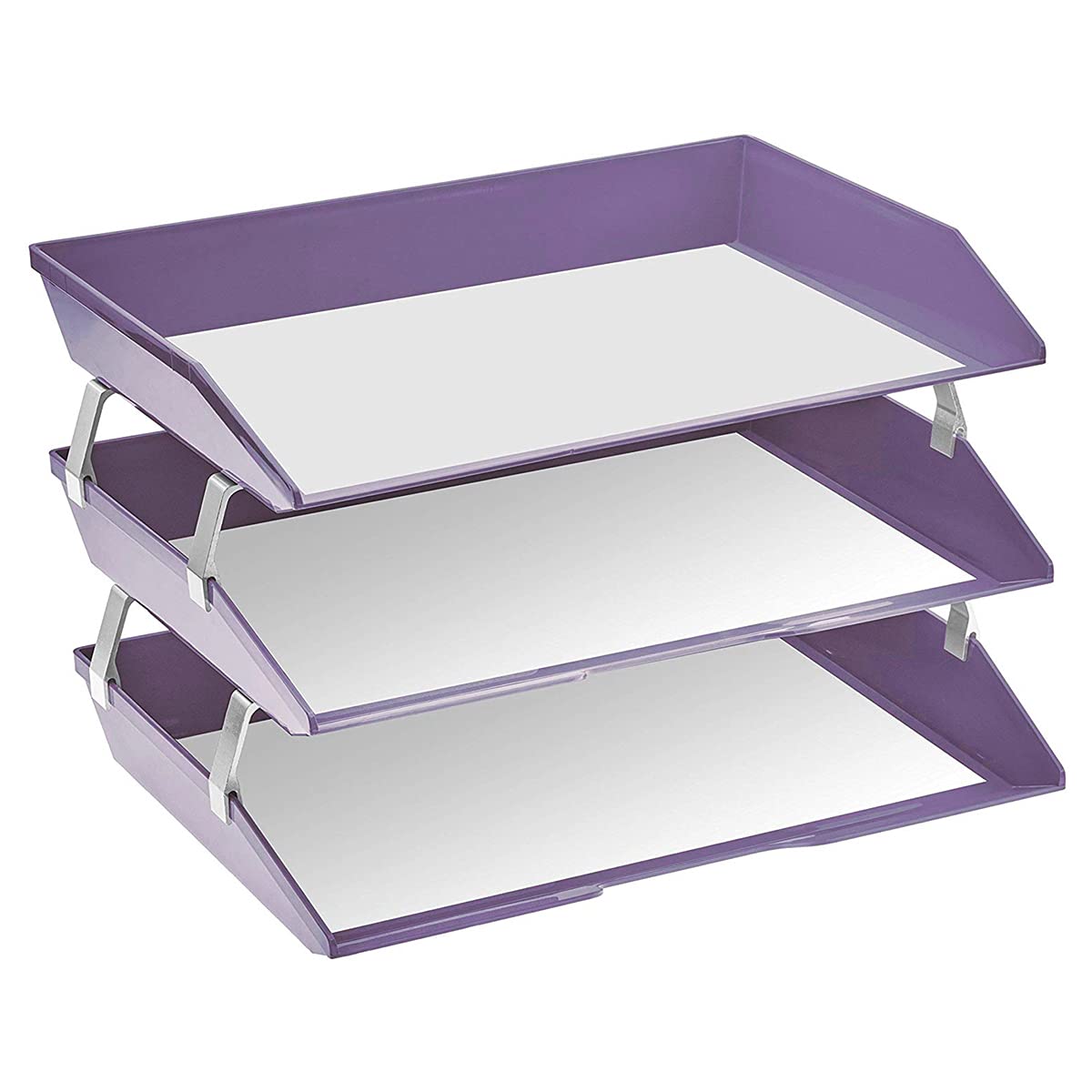 Acrimet Facility 3 Tier Letter Tray, Side Load, Letter Size/A4, Desktop File Organizer, Plastic