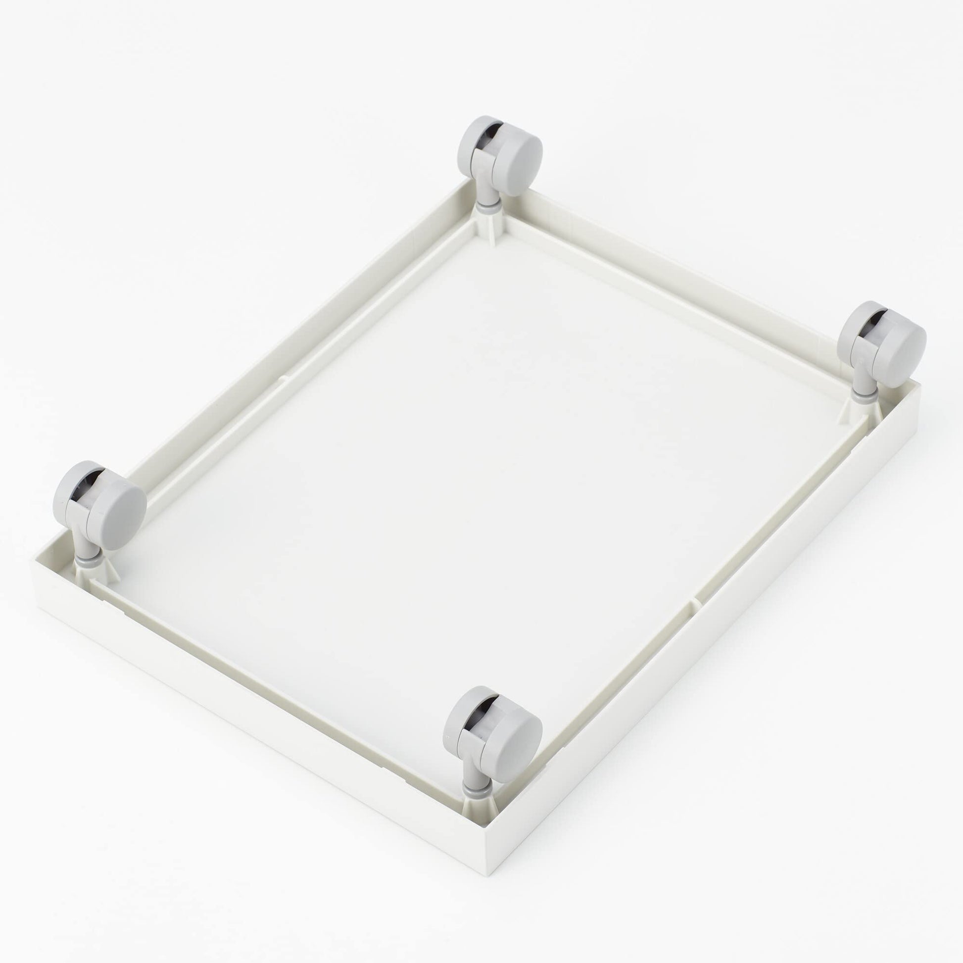 MUJI 44902868 Polypropylene File Box Standard Caster Lid White Gray, 9.8 in Width