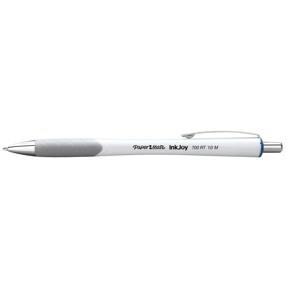 Paper Mate InkJoy 700RT Retractable Ballpoint Pens Medium Point White Barrel Blue Ink 12 Count