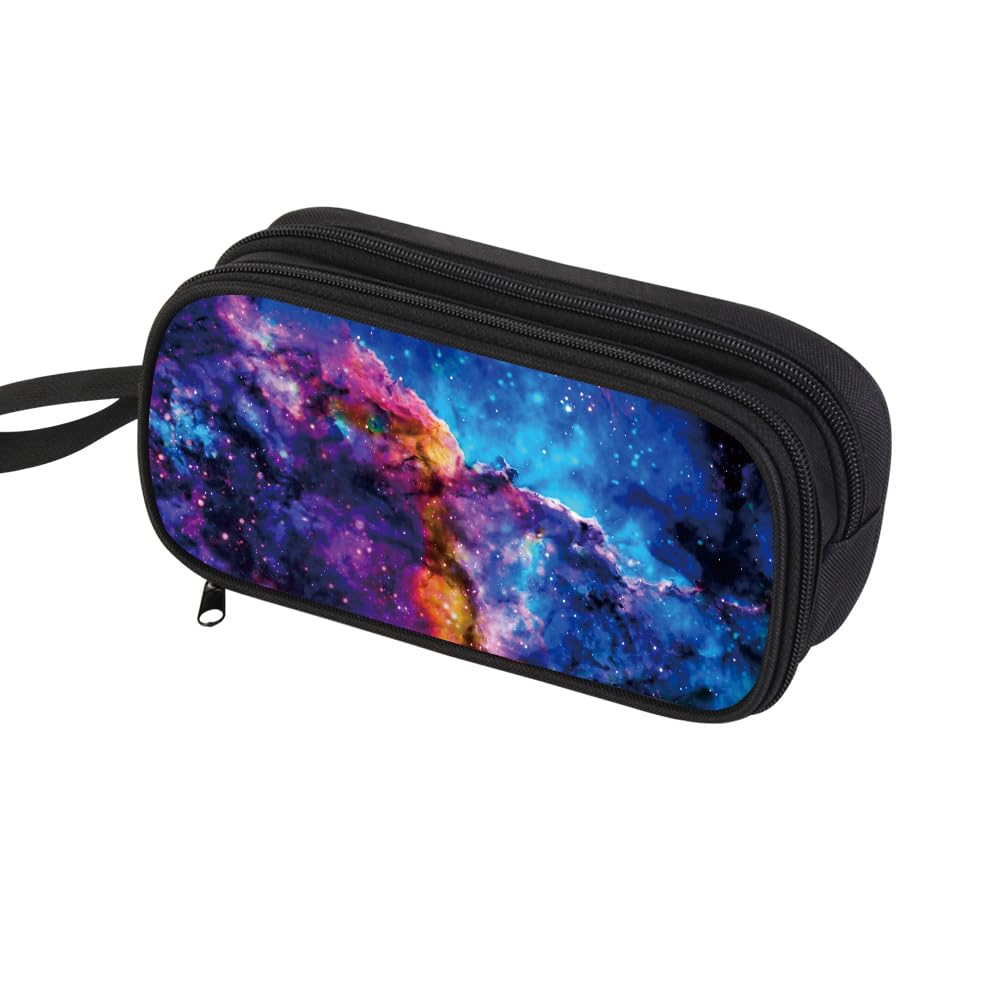 Dispalang School Pencil Case Galaxy Pencil Bag for Students Adult Office Pen Bag Zipper Pencil Box
