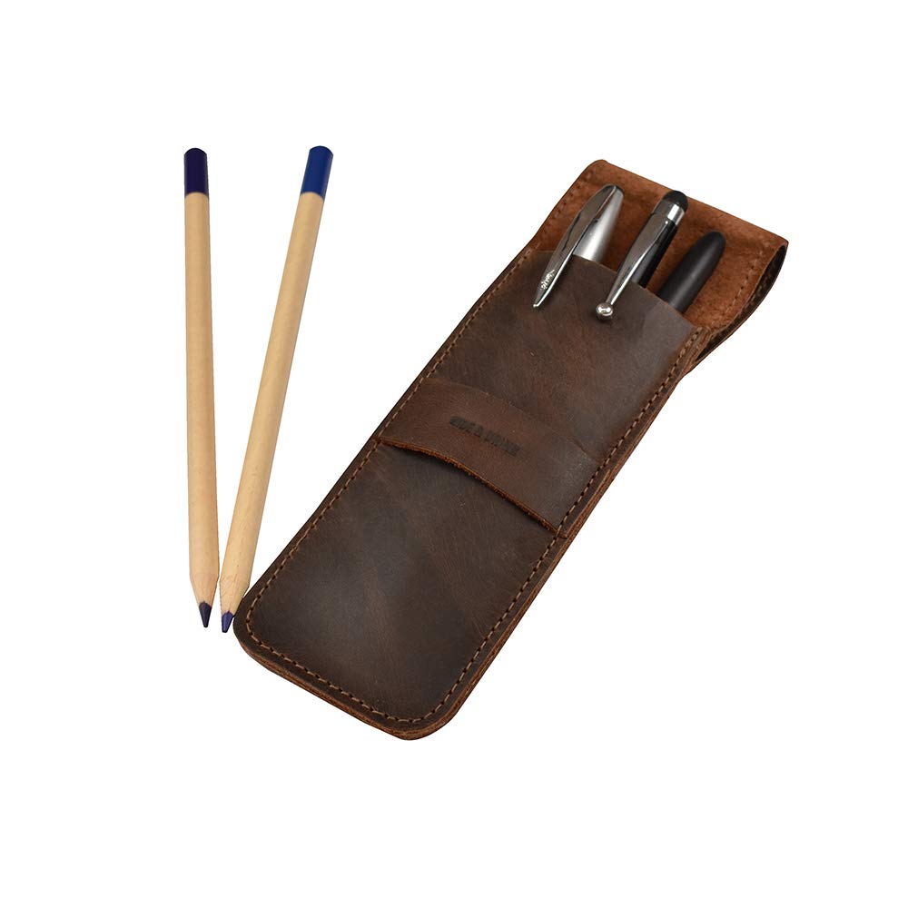 Hide & Drink, Pen Case Holder, Multi Pen Pouch, Protective Sleeve, Rustic Pouch, Office Essentials