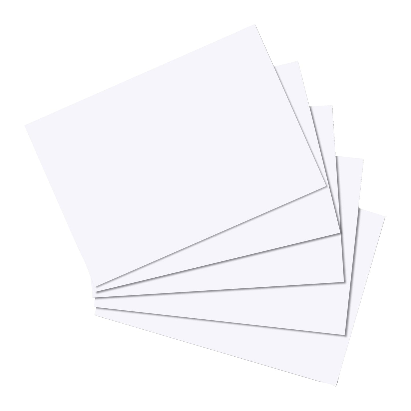 Herlitz-10621308- Index Cards A5, Shrink Wrapped with Perforations, Plain, White, 100 Pack