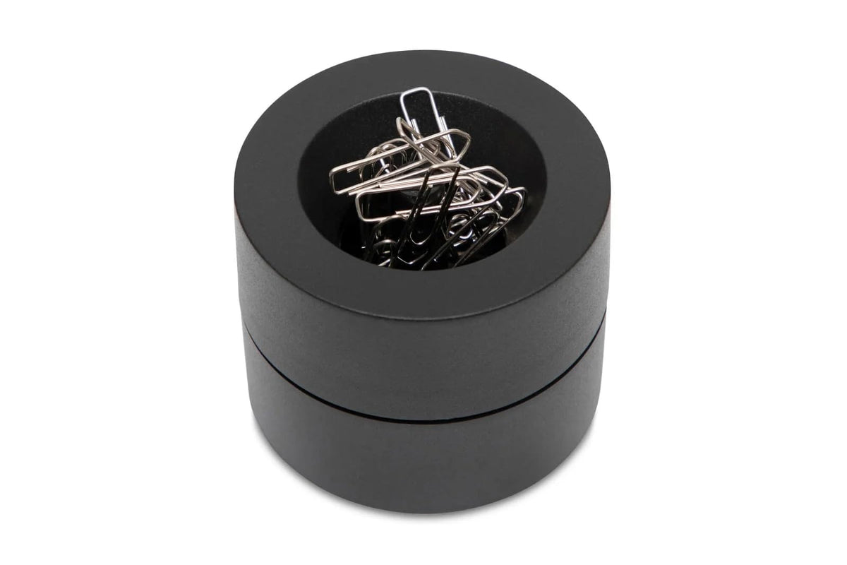 MAUL Magnetic Paperclip Holder, Ø 73mm, H66mm, Black