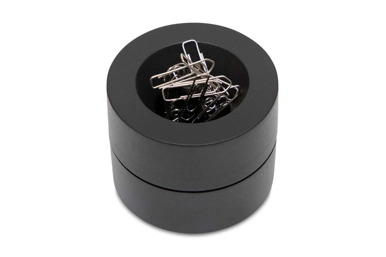 MAUL Magnetic Paperclip Holder, Ø 73mm, H66mm, Black