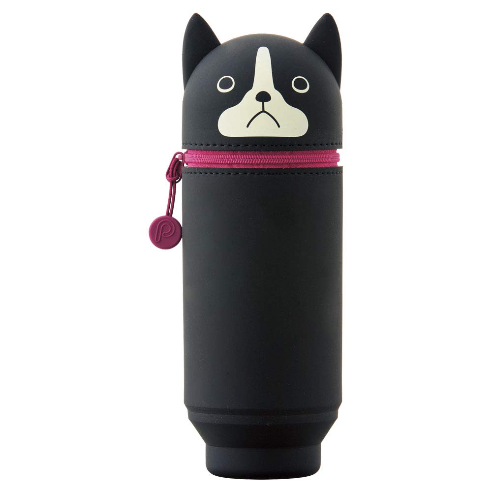 LIHIT LAB Kawaii Japanese Dog Large Stand Up Pencil Case For School Office College, Cute School