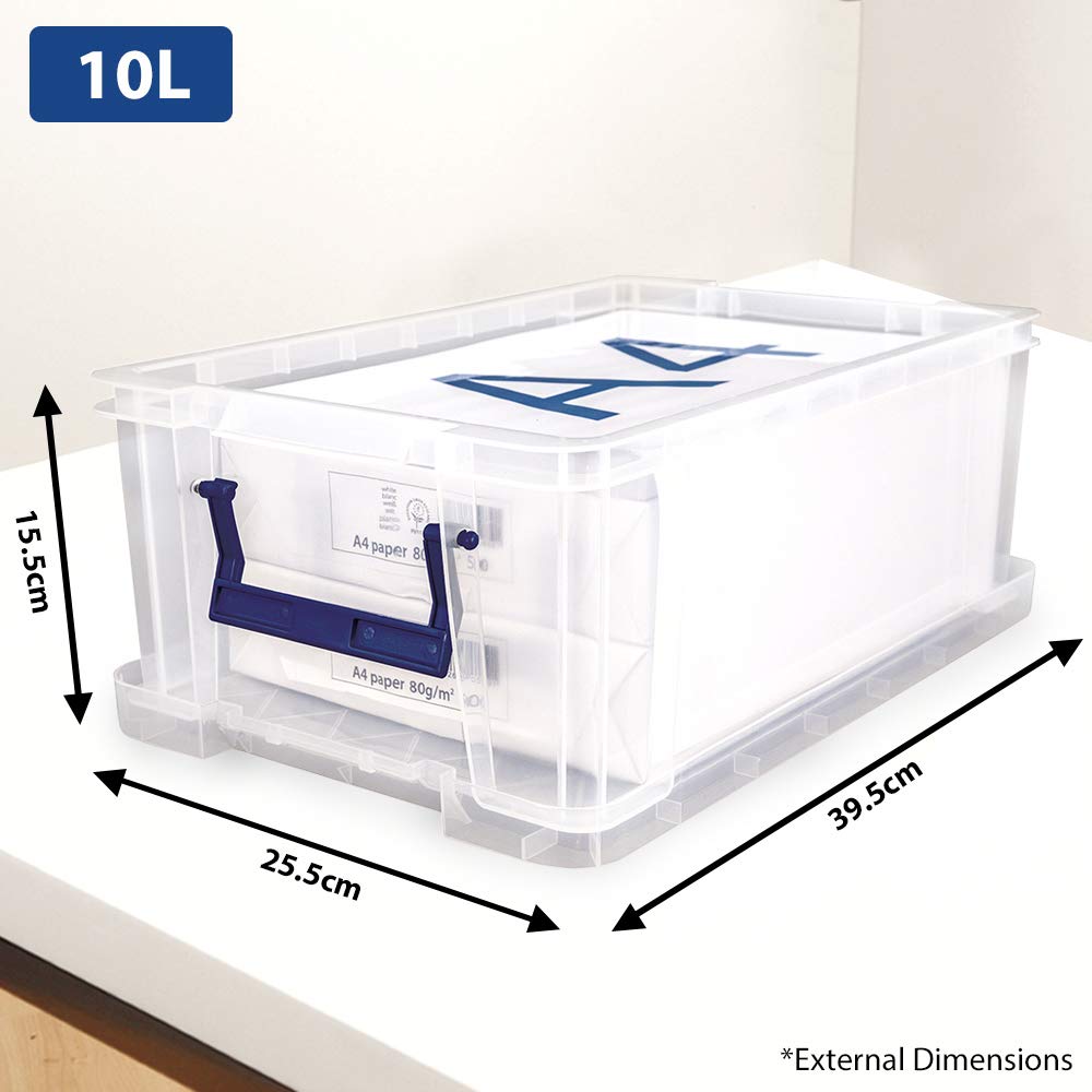 Bankers Box ProStore Plastic Storage Box - 10 Litre (15.5 x 39.5 x 25.5 cm)
