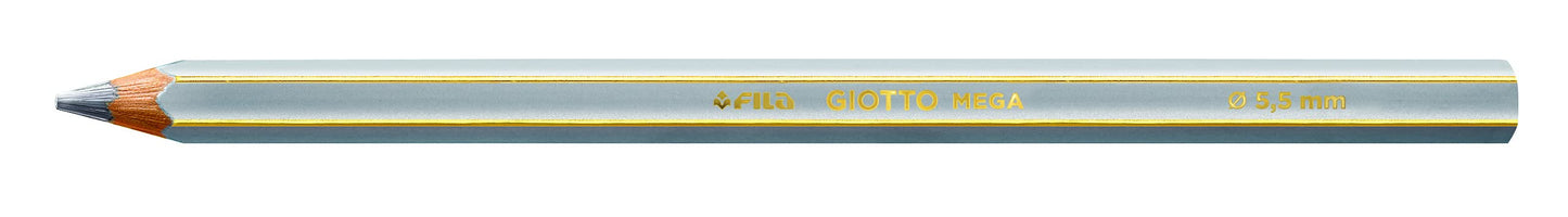 GIOTTO Mega Chunky Colouring Pencils, 12 Assorted Colours, Ideal for Children, Parties and Schools