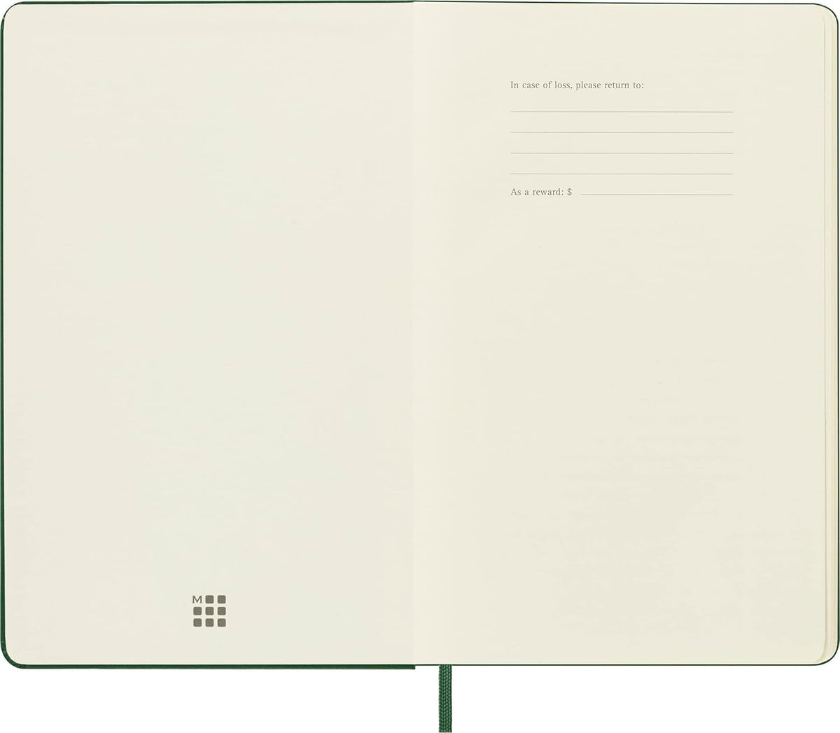 Moleskine Classic Notebook, Hard Cover, Large (5" x 8.25") Dotted, Myrtle Green, 240 Pages