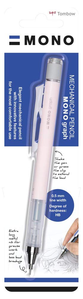 Tombow SH-MG84-BS Mechanical Pencil Mono Graph, Blister, Coral Rose, 1 Piece (Pack of 1)