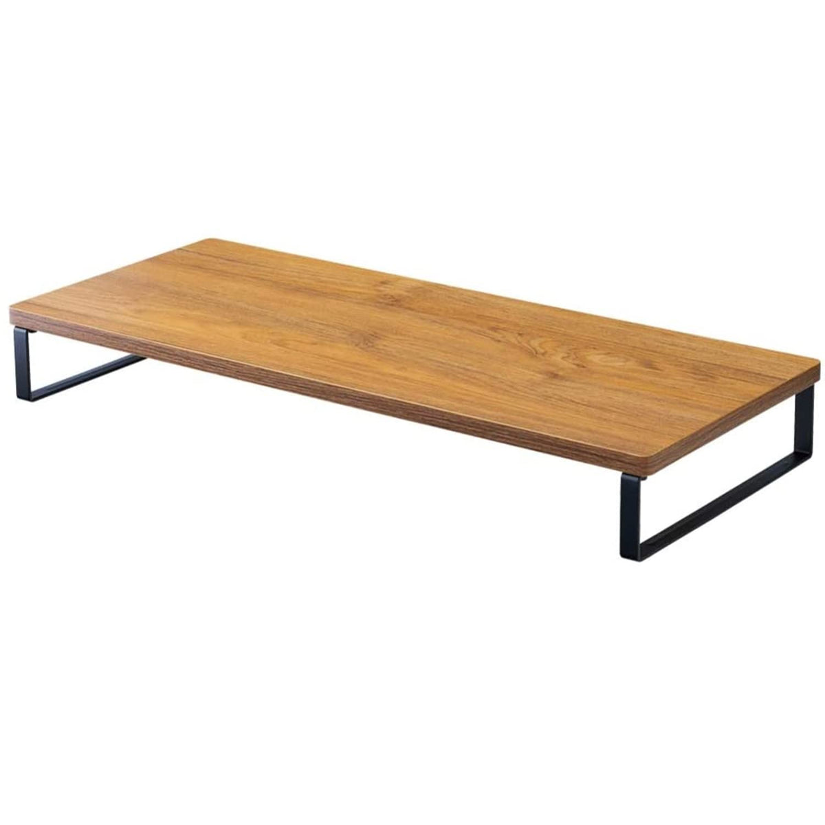 LIHIT LAB A8001-9 Computer Stand, Monitor Stand, Woodgrain Pattern, MDF Desktop Stand, Standard