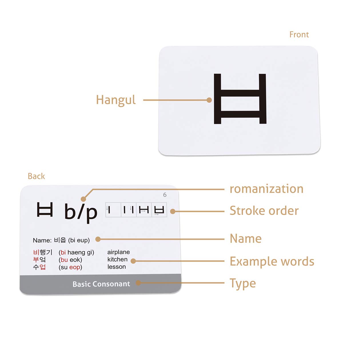 CARDDIA | Korean Alphabet - Hangul Flashcards | Learn All Consonants & Vowels | Perfect for