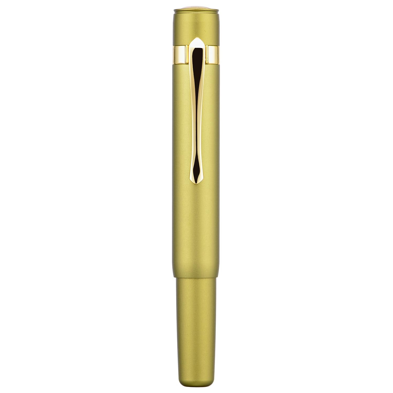 HONG DIAN M2 Black Forest Mini Fountain Pen, Medium Nib & Sleek Shape Aluminium Short Pocket Travel