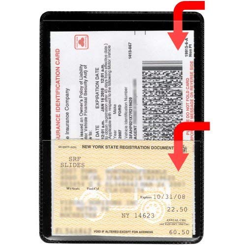 StoreSMART® - Black-Back Auto Insurance & ID Card Holders - 10 Pack - RFS20-BK10