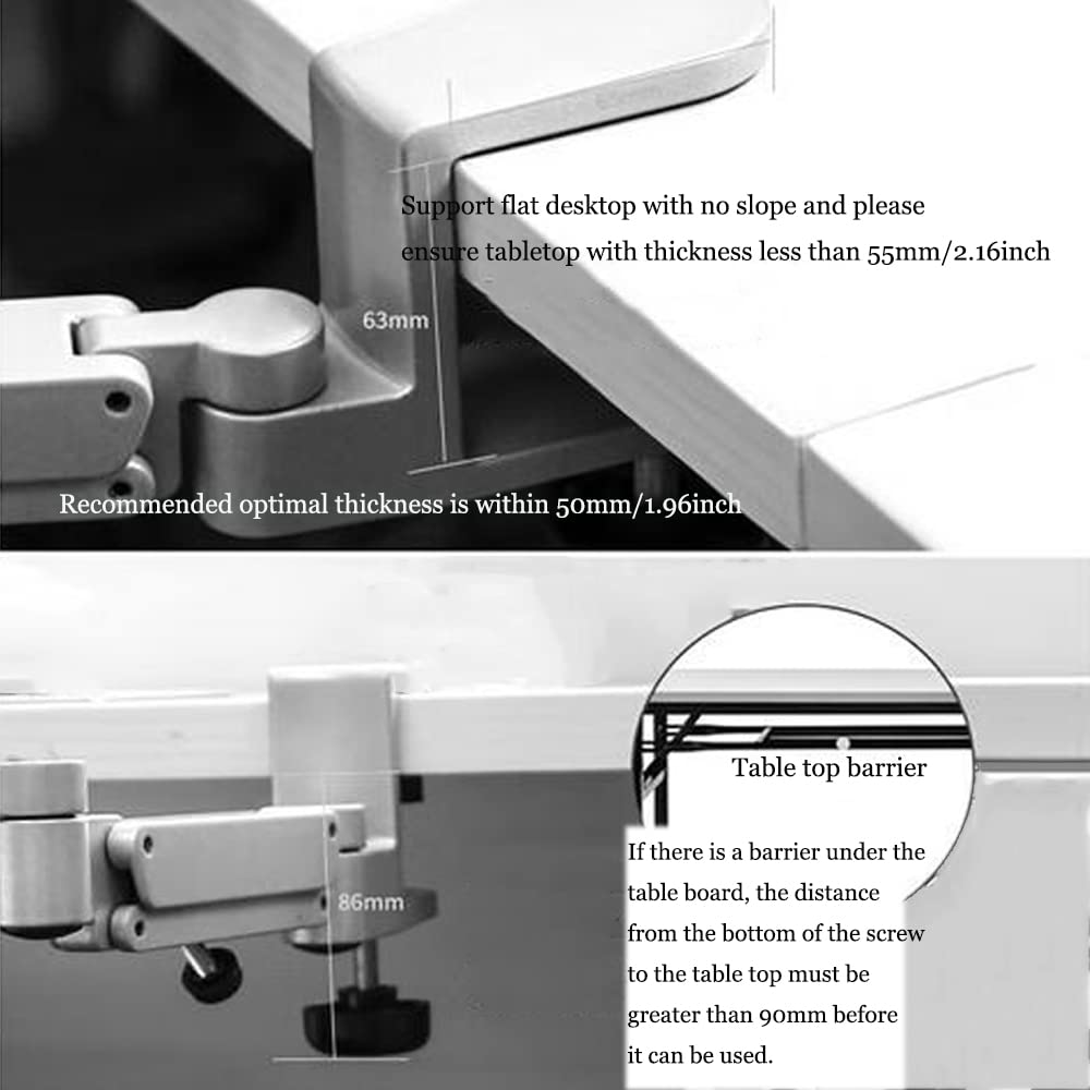 Ergonomic Arm Support for Desk Office Rotating Mouse Arm Rest Mouse Pad Clamp-On Mouse Shelf Desk