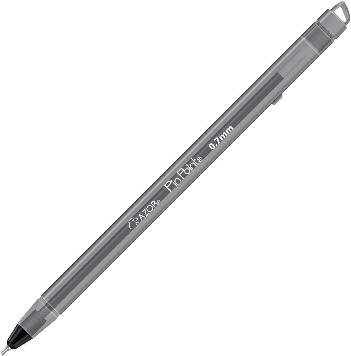AZOR Pin Point Fine Tip 0.7 mm Ballpoint Pens Black Ink, 12 Pack