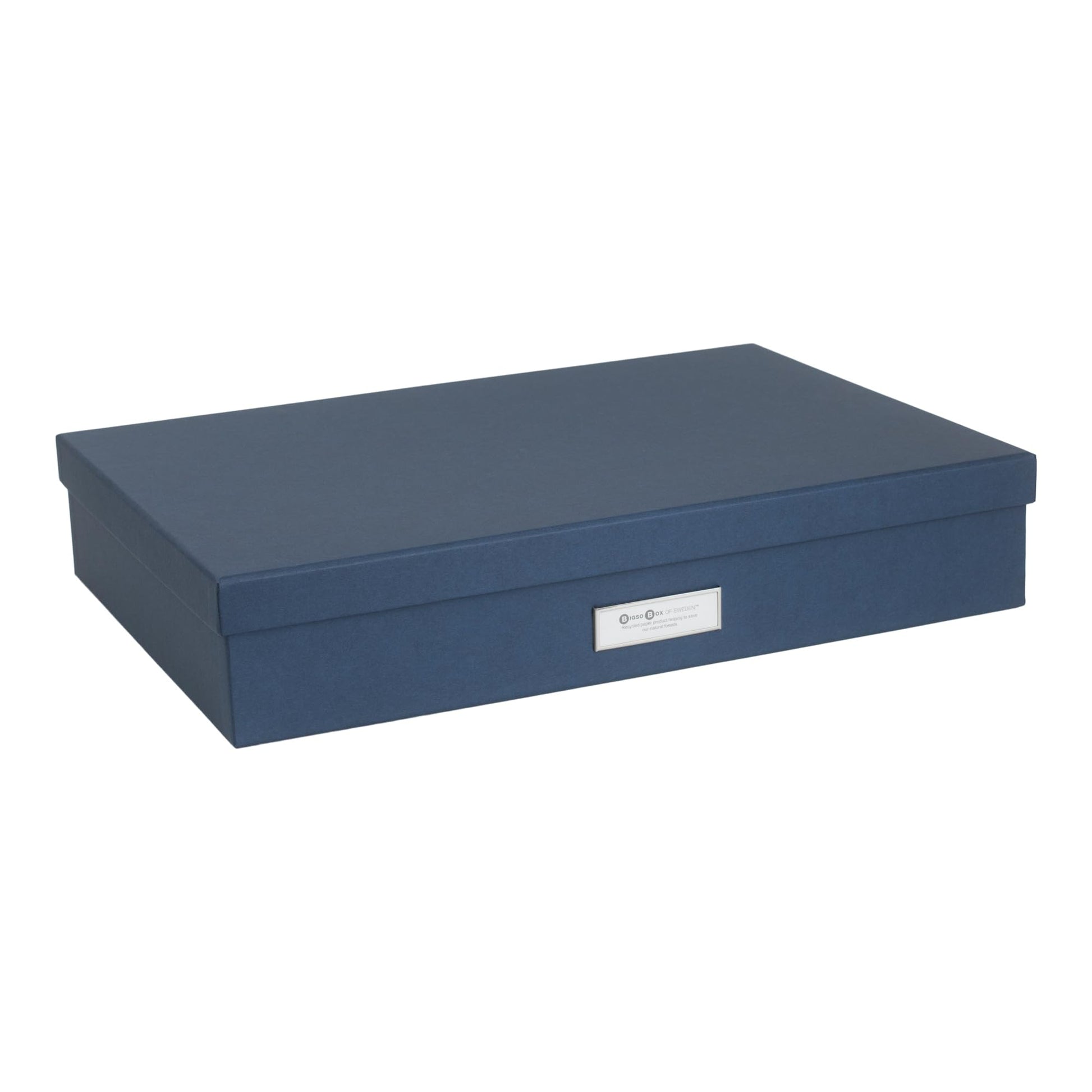 Bigso Sverker Canvas Fiberboard Legal and Art Storage Box | Scrapbook Storage Box for Loose Papers