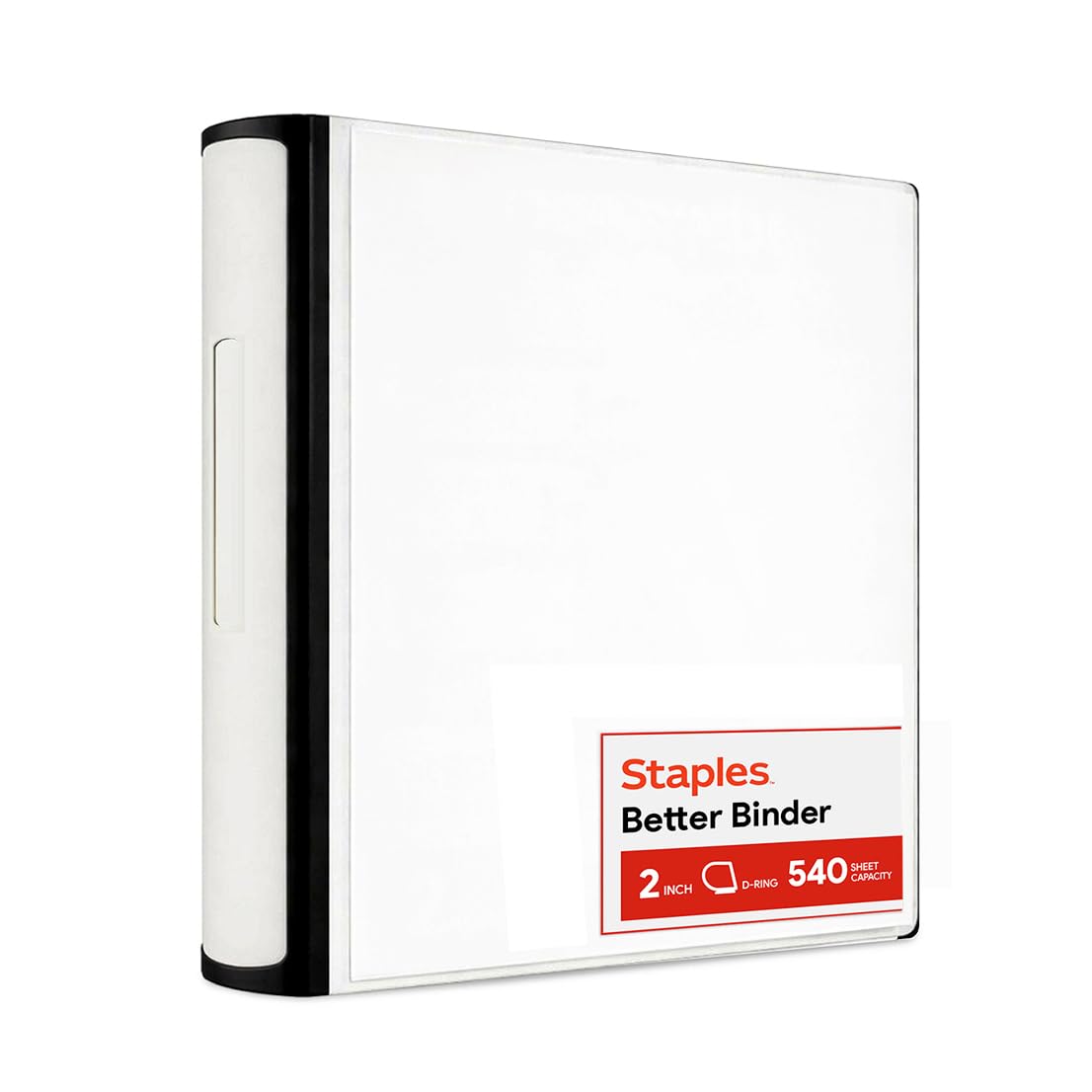 Staples Better Binder, 2 Inch 3-Ring, White, Heavy-Duty