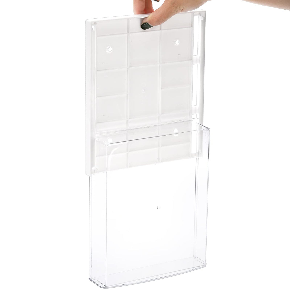 SOUJOY 3 Pack Under Desk Drawer, Self-Adhesive Slide Out Organizer Tray, Plastic Stick On Table