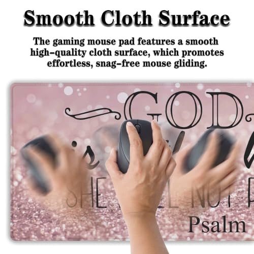 Samgula Gaming Mouse Pad Pink Desk Pad, XXL Mouse Pads Desk Decor for Girls Keyboard Pad, Oversized