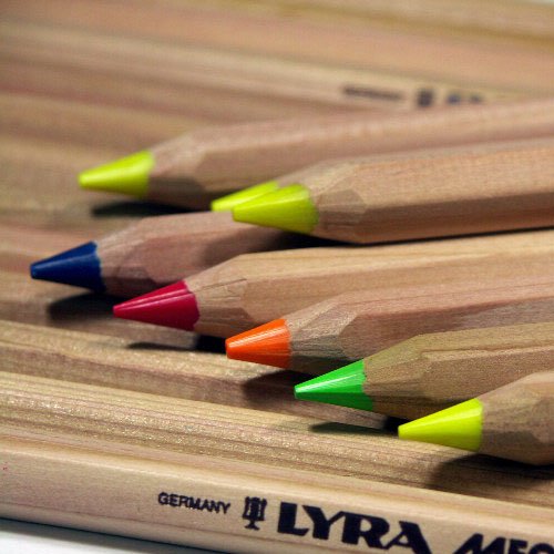 LYRA dry highlighters pencils bible safe and office supplies, unlacquered Neon highlighter colored
