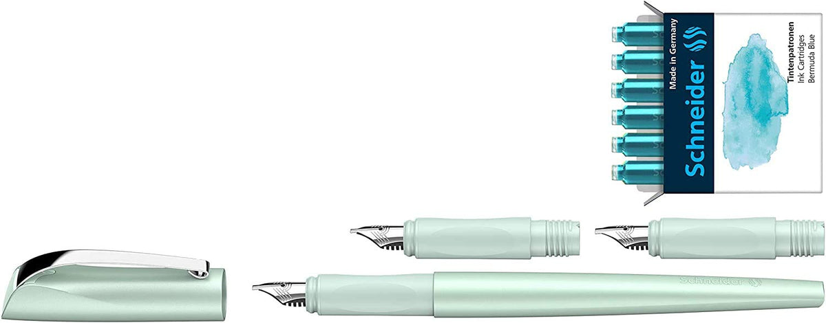 Schneider Callissima Calligraphy Fountain Pen Gift Set: Mint, 1.1 mm, 1.5 mm, 1.8 mm