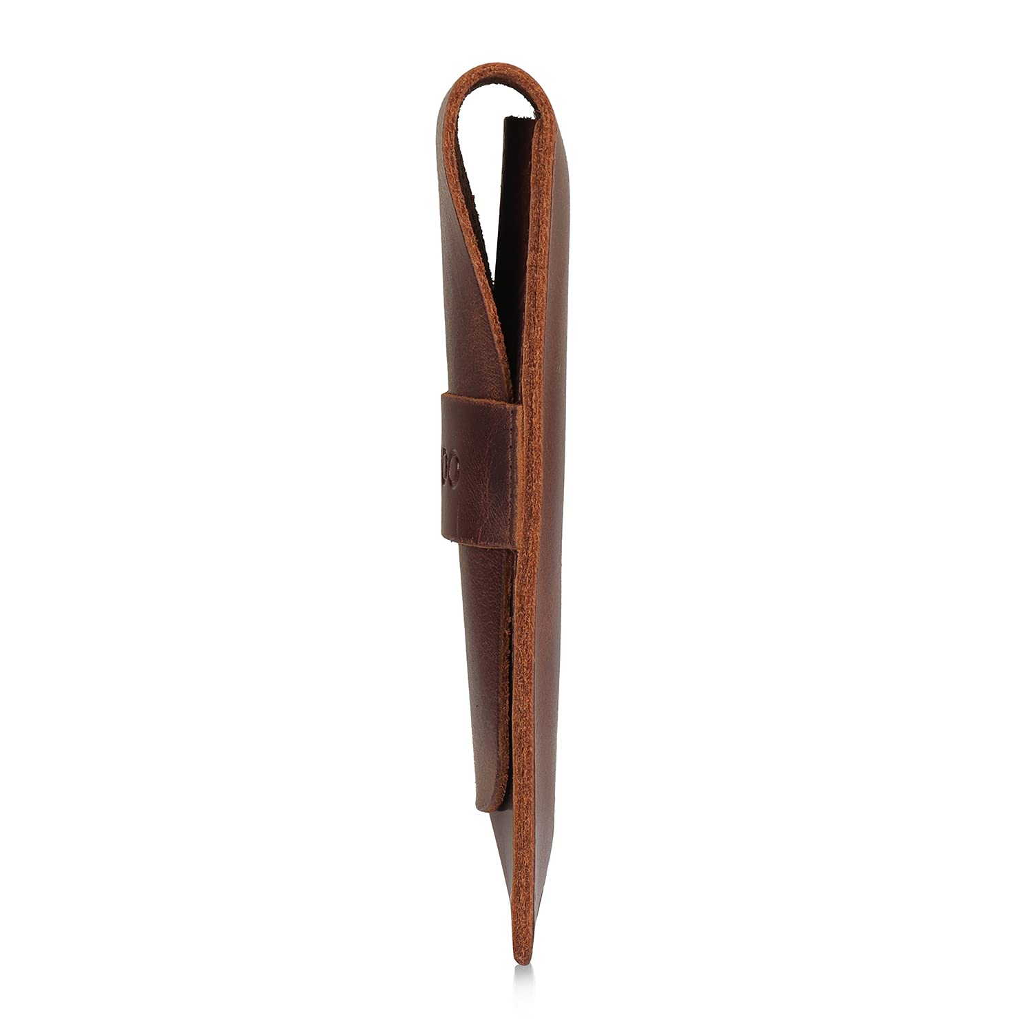 Londo Genuine Leather Pen and Pencil Case with Tuck in Flap, Stationery Bag