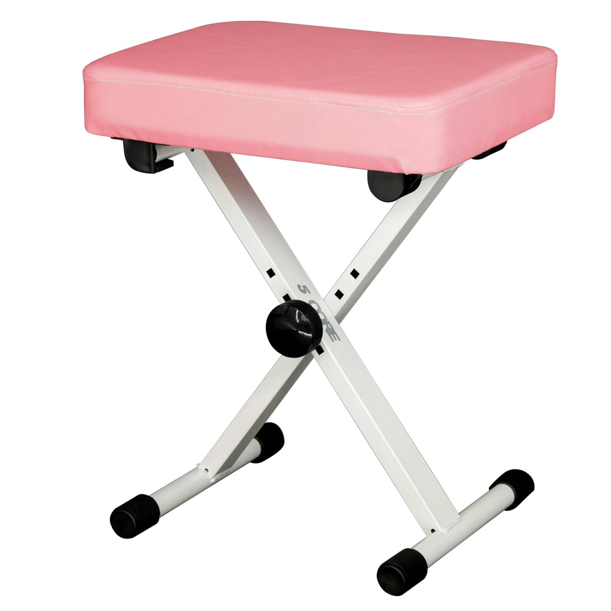 5 CORE Keyboard Bench 3 Inch Padded Seat Adjustable Piano Stool X-Style 20.5 Inch Height
