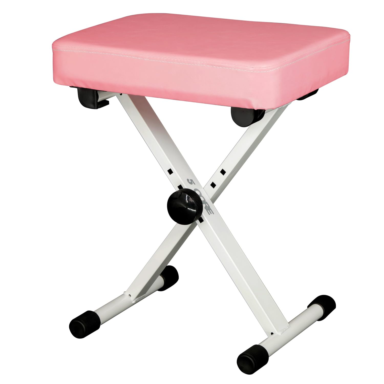 5 CORE Keyboard Bench 3 Inch Padded Seat Adjustable Piano Stool X-Style 20.5 Inch Height