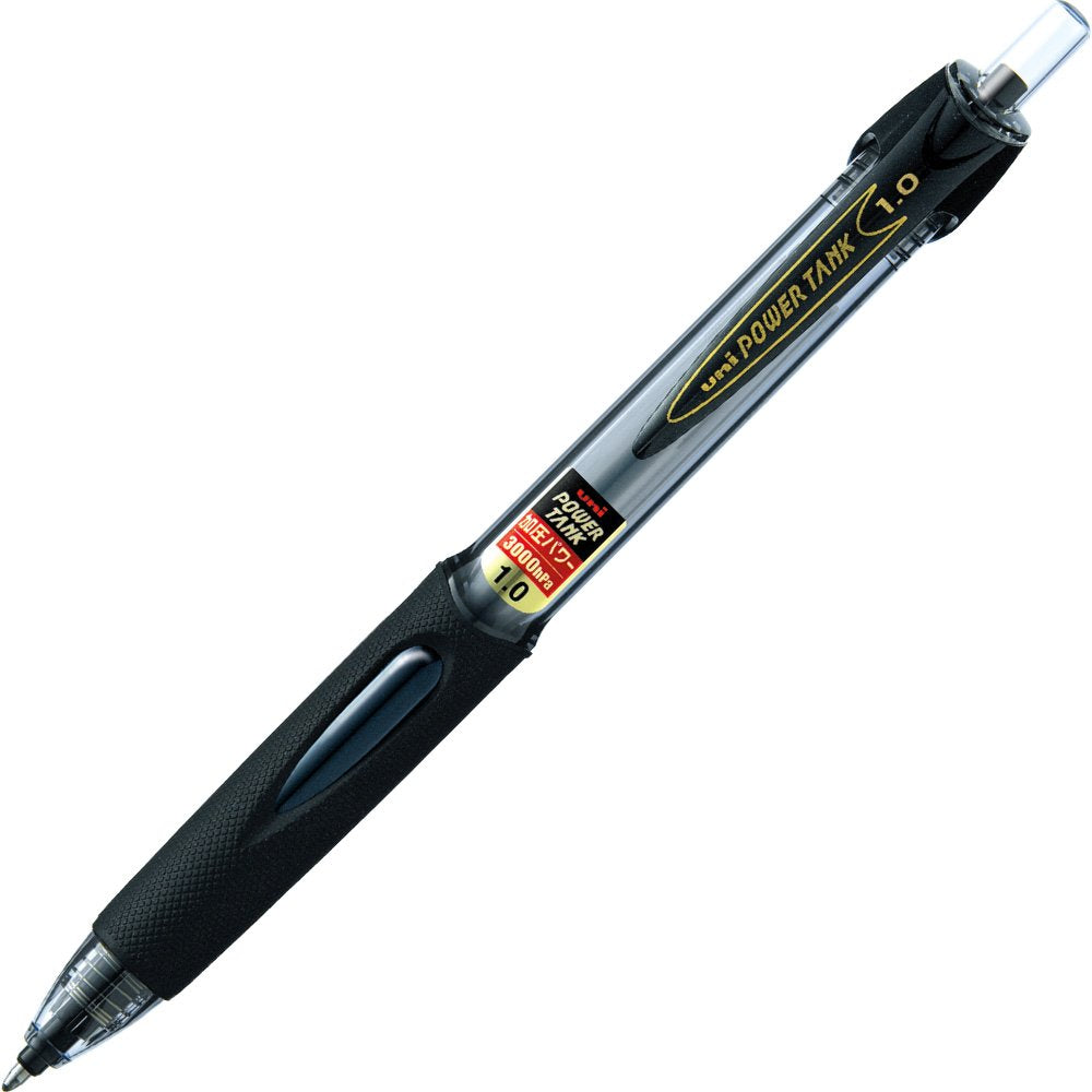 Mitsubishi Pencil SN200PT10.24 Pressurized Ballpoint Pen, Power Tank, 1.0, Black, 10 Pieces