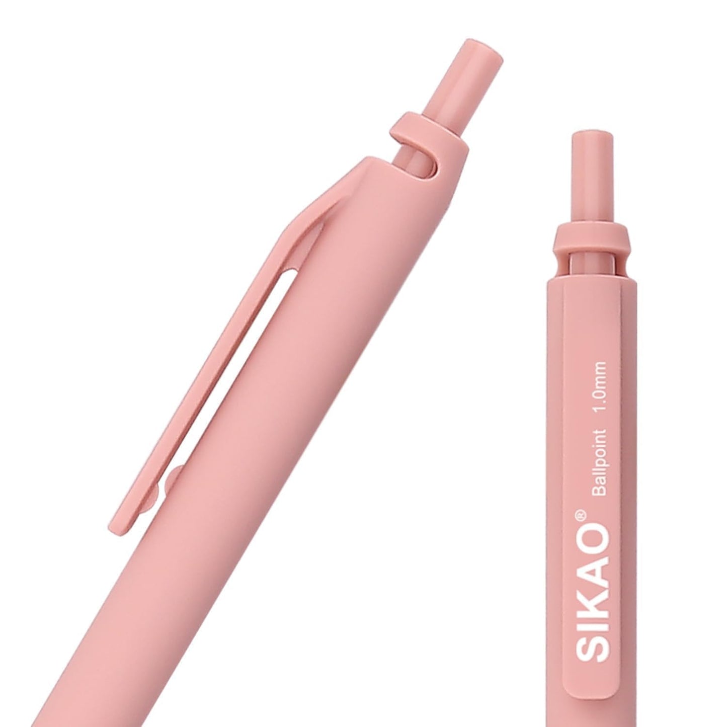 Sikao Morandi Pens Bulk 60 Pack – Smooth Writing 1.0mm, Click Ballpoint Pens with Black Ink