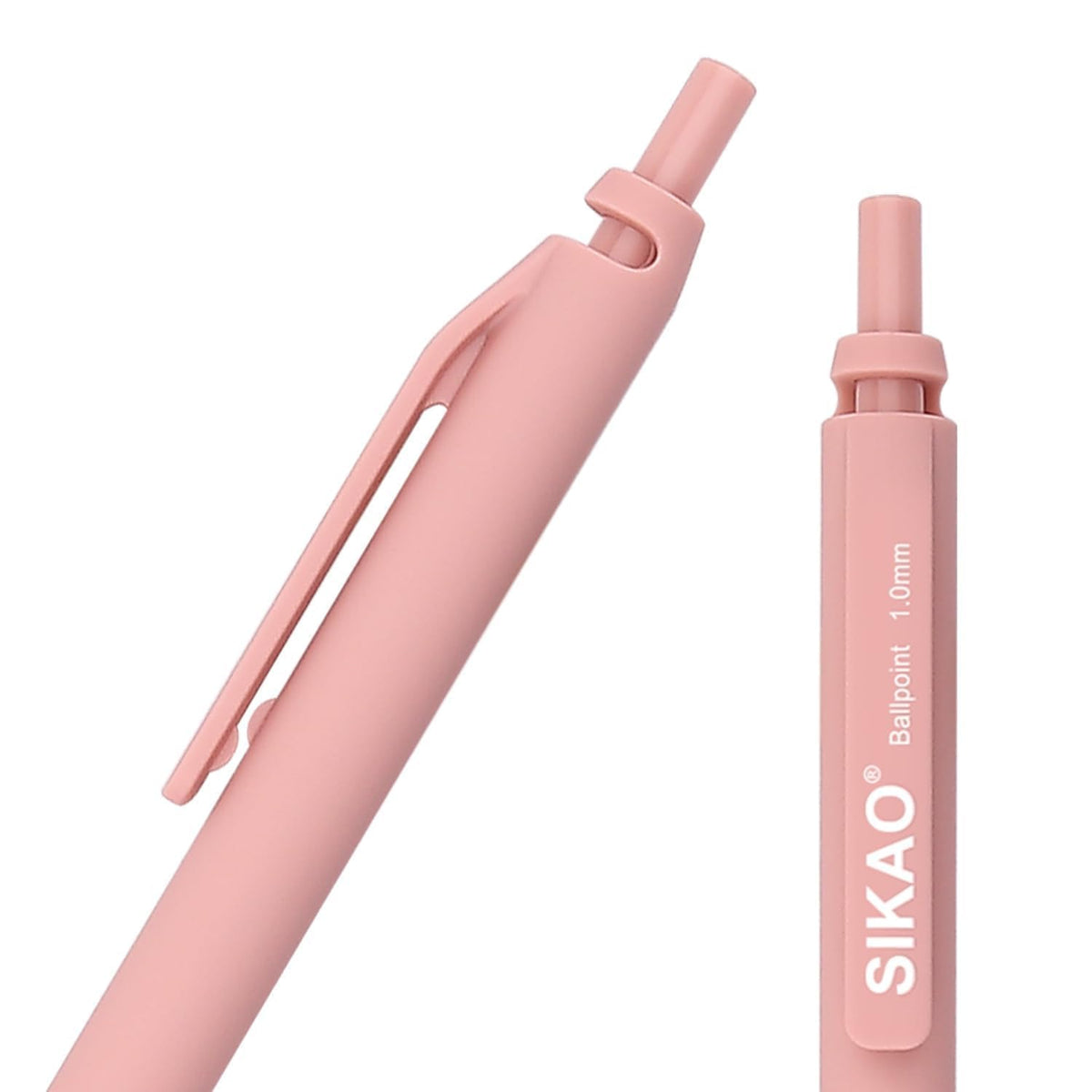 Sikao Morandi Pens Bulk 60 Pack – Smooth Writing 1.0mm, Click Ballpoint Pens with Black Ink