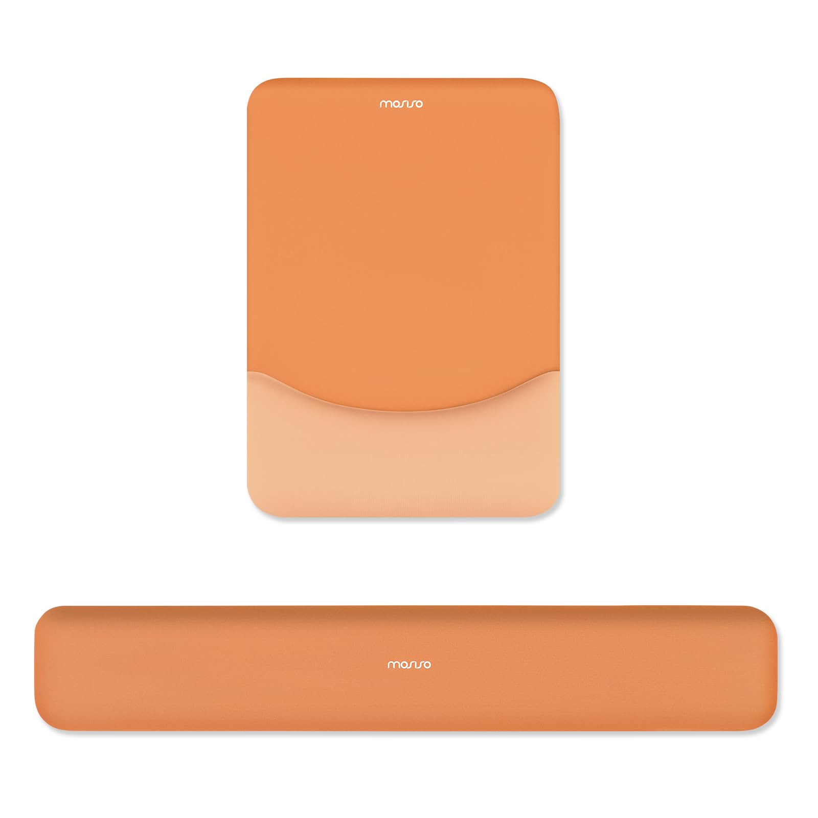 MOSISO Wrist Rest Support Mouse Pad & Keyboard Set, Cosmic Orange