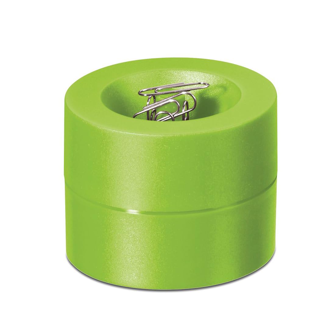 MAUL Magnetic Paperclip Holder, Ø 73mm, H66mm, Light Green
