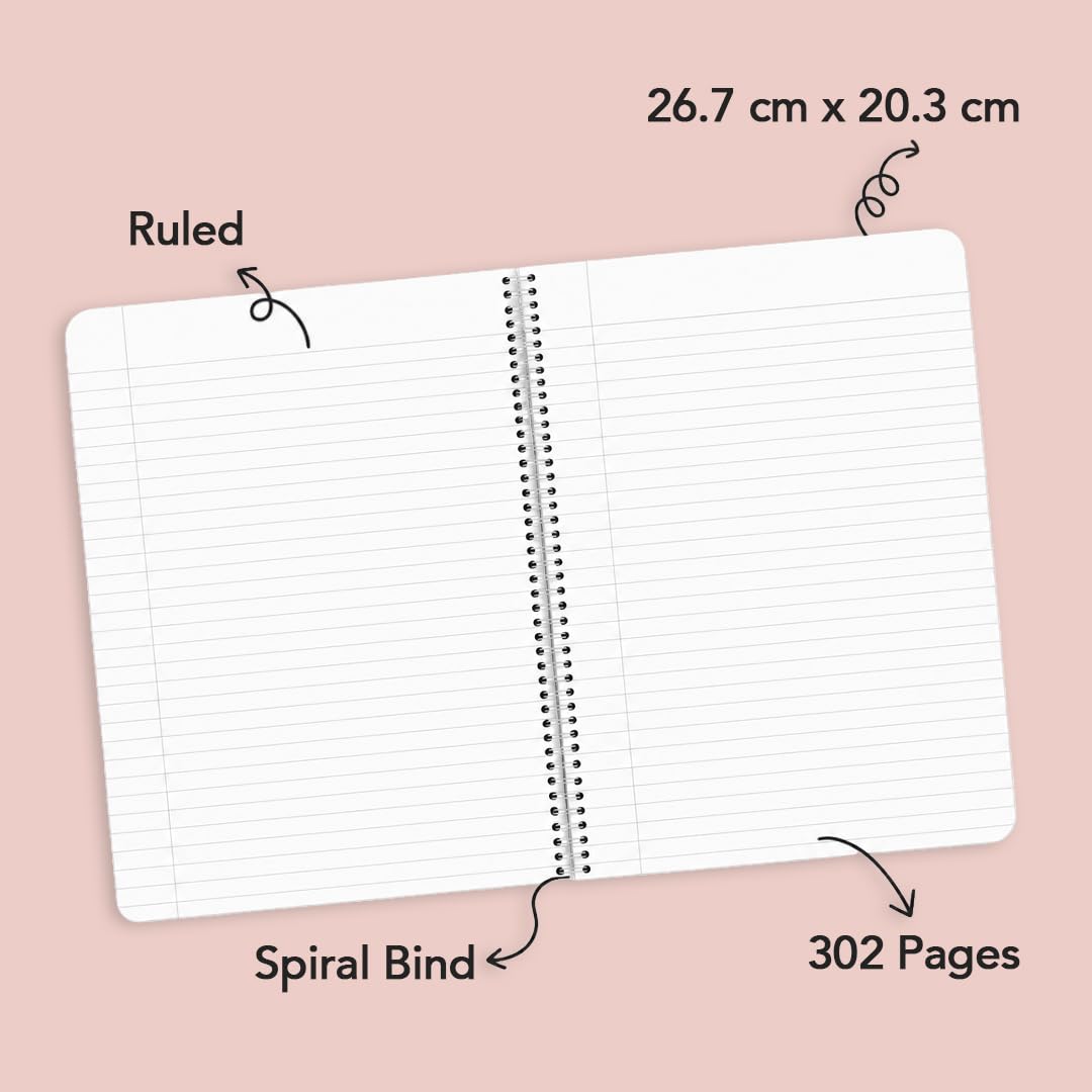 Classmate Premium 6 Subject Notebook - 203mm x 267mm, Soft Cover, 300 Pages, Single Line