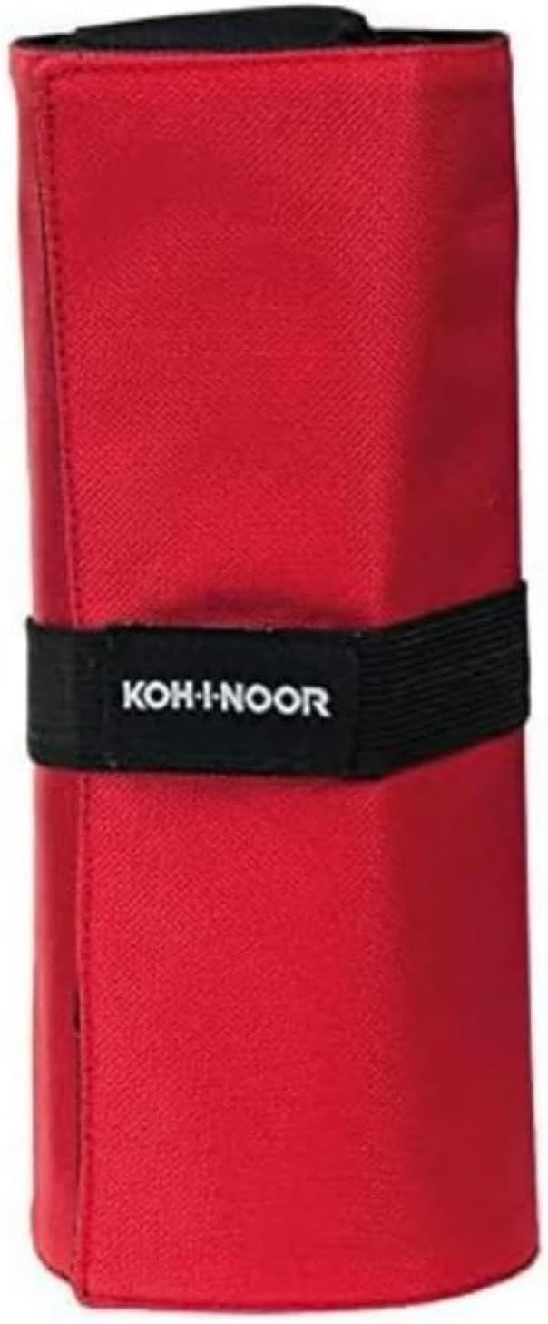 Koh-I-Noor Djtg-24 Roll Up Pencil Case, Red/Black