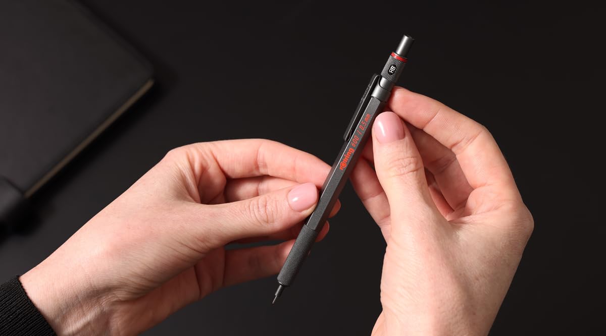 Rotring 600 Mechanical Pencil, 0.5 mm, Silver