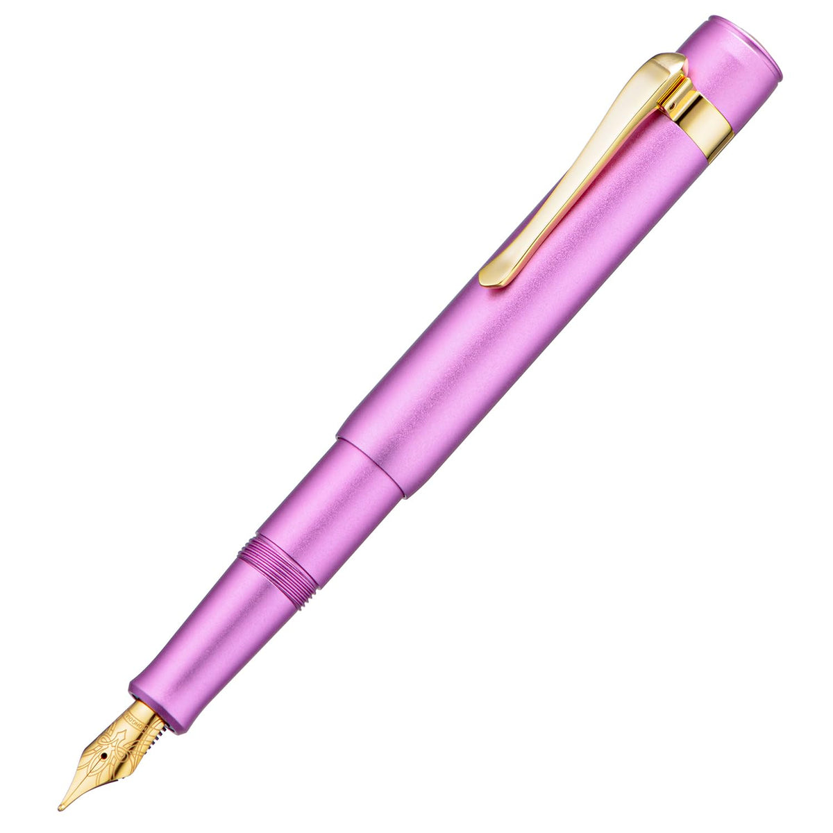 HONG DIAN M2 Black Forest Mini Fountain Pen, Fine Soft Golden Nib & Sleek Shape Aluminium Short