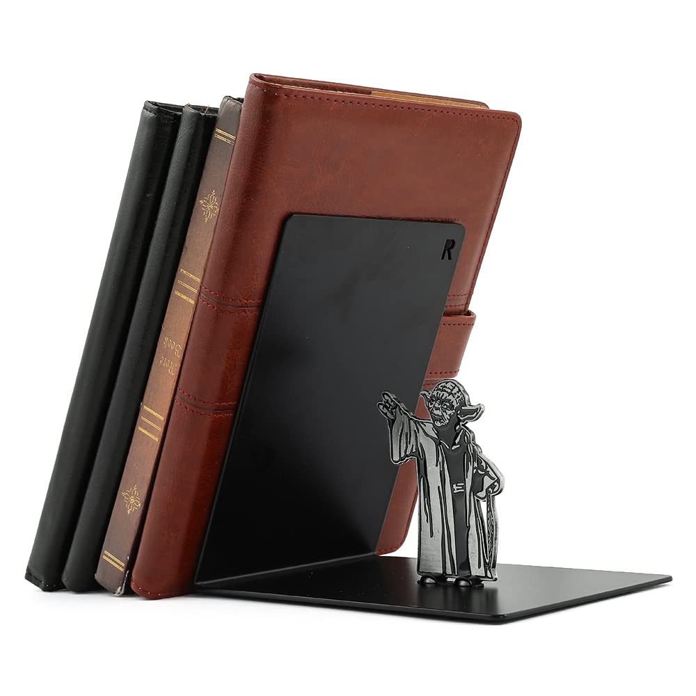 Premium Heavy-Duty Metal Bookend - Black L-Shaped Book End