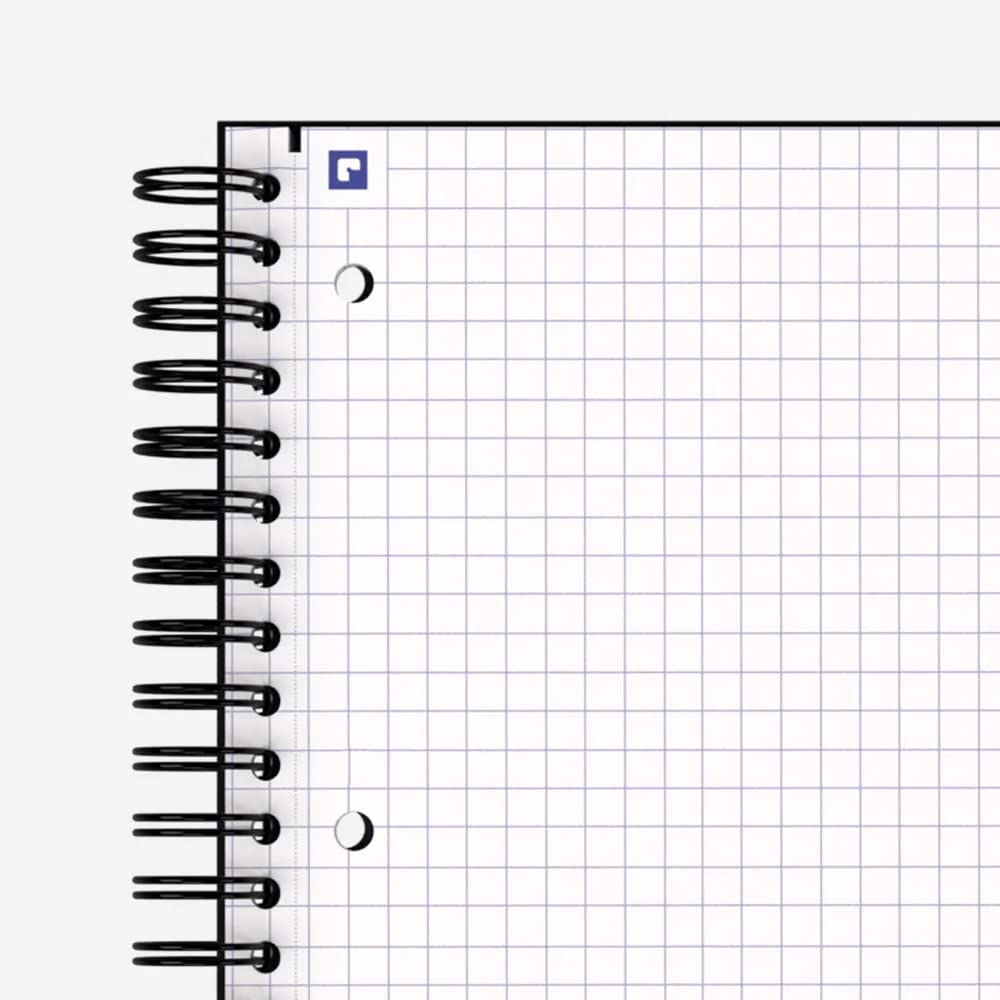 Hamelin 1 Subject, Graph Paper, Hard Cover Spiral Bound Grid Notebook, 4 Square Per Inch 150 Pages
