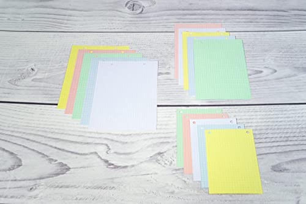 Exacompta - Ref 10606E - Bristol Squared & Punched White Record Cards (Pack of 100) - A4 in Size