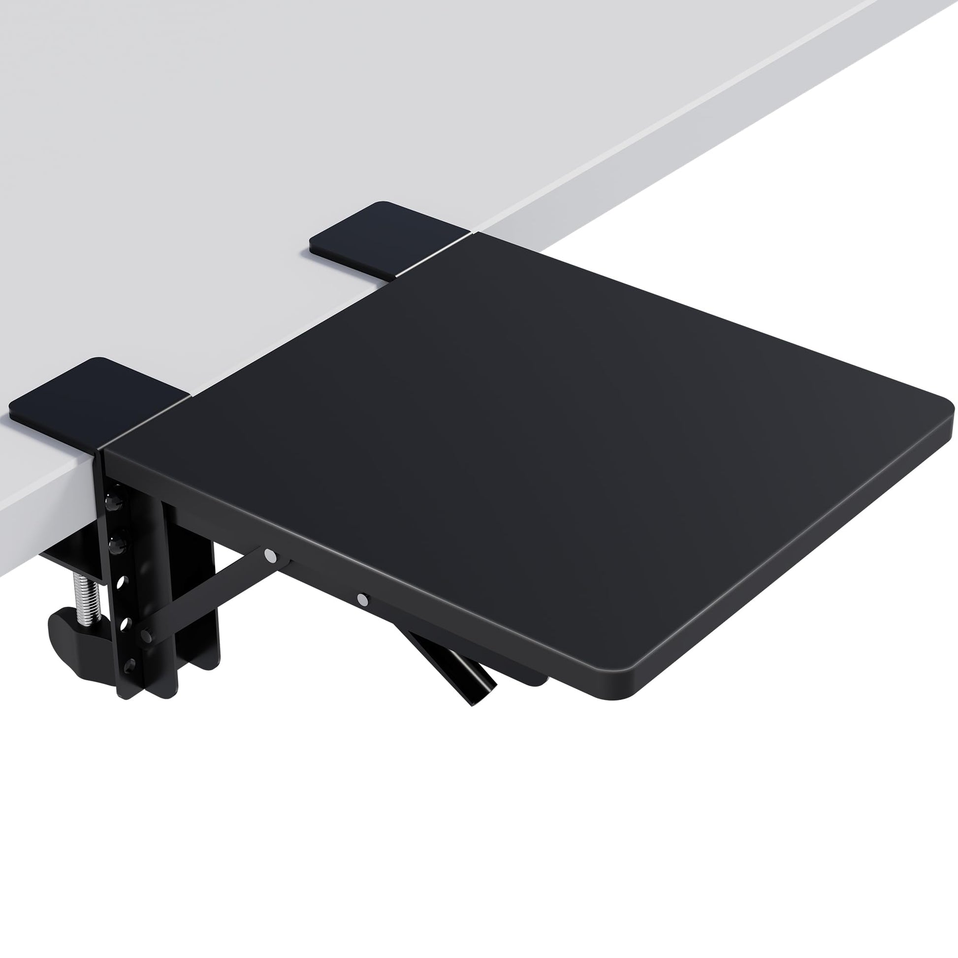 BONTEC Ergonomic Desk Extender Tray, 9.5"x9.1" Wrist Rest Shelf, Black