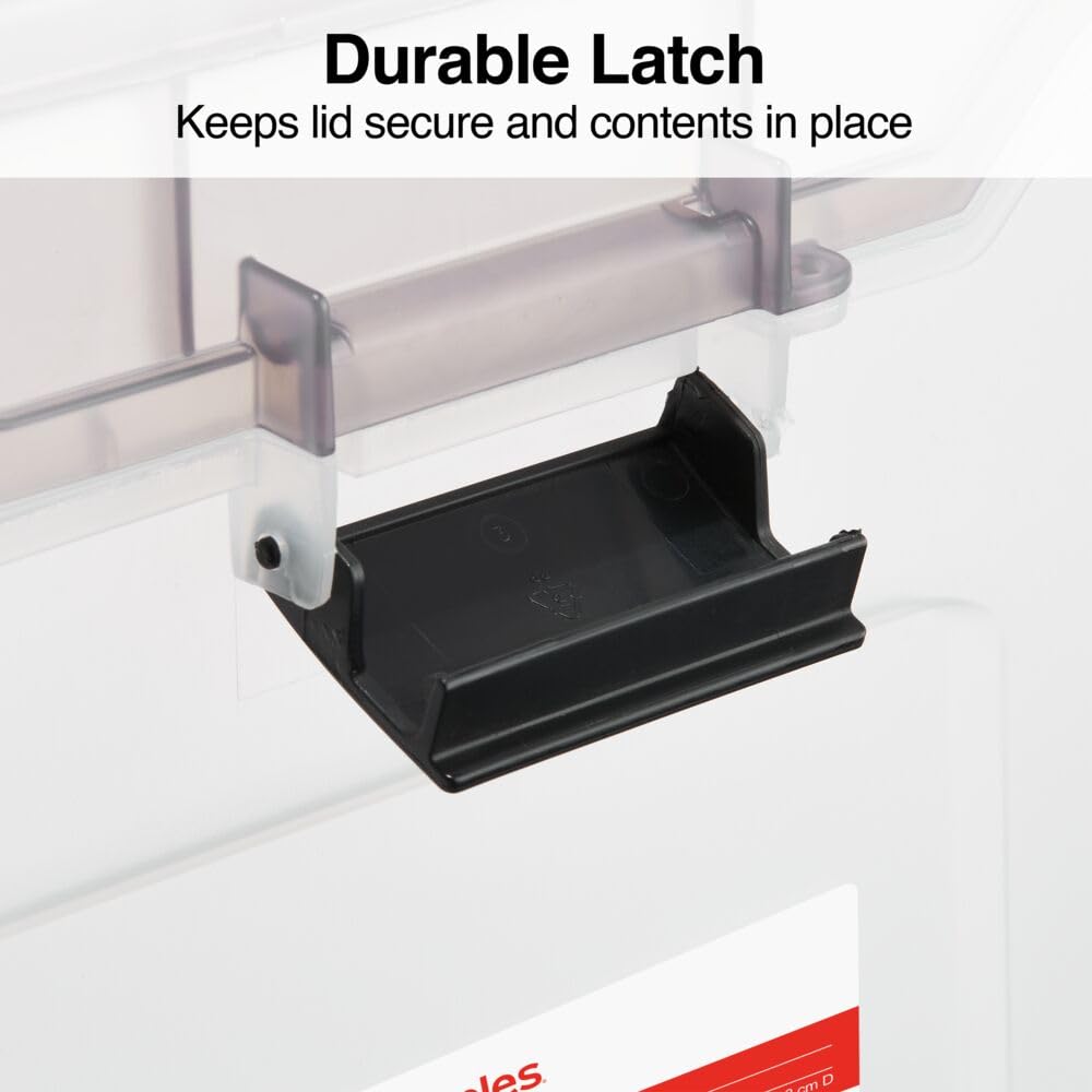 STAPLES File Box Portable Tote, Letter Size, Clear, 2/Pack