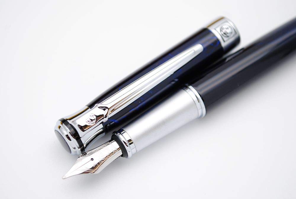 czxwyst Picasso 903 Sweden Flower King Fountain Pen Original Box (Blue Marble)